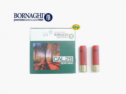 BORNAGHI cartuchos semimagnum cal. 28 gr. 28 pb. 7 especial paloma