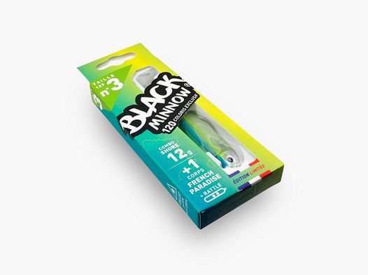 Aas FIIISH COMBO BLACK MINNOW 120 + Gewogen Hoofd SHORE