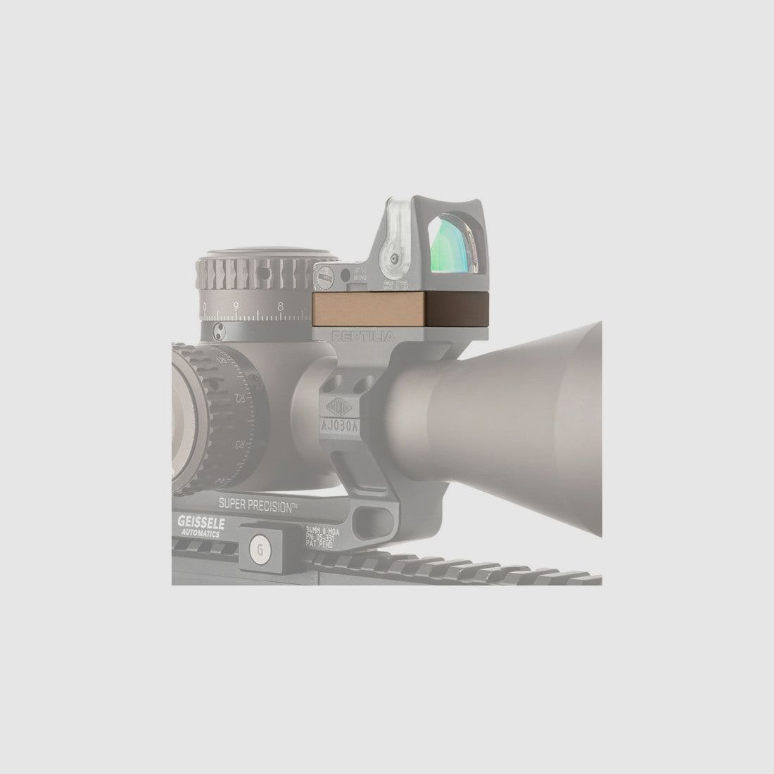 Reptilia Corp ROF-Riser 10 mm pour Trijicon RMR/SRO, noir