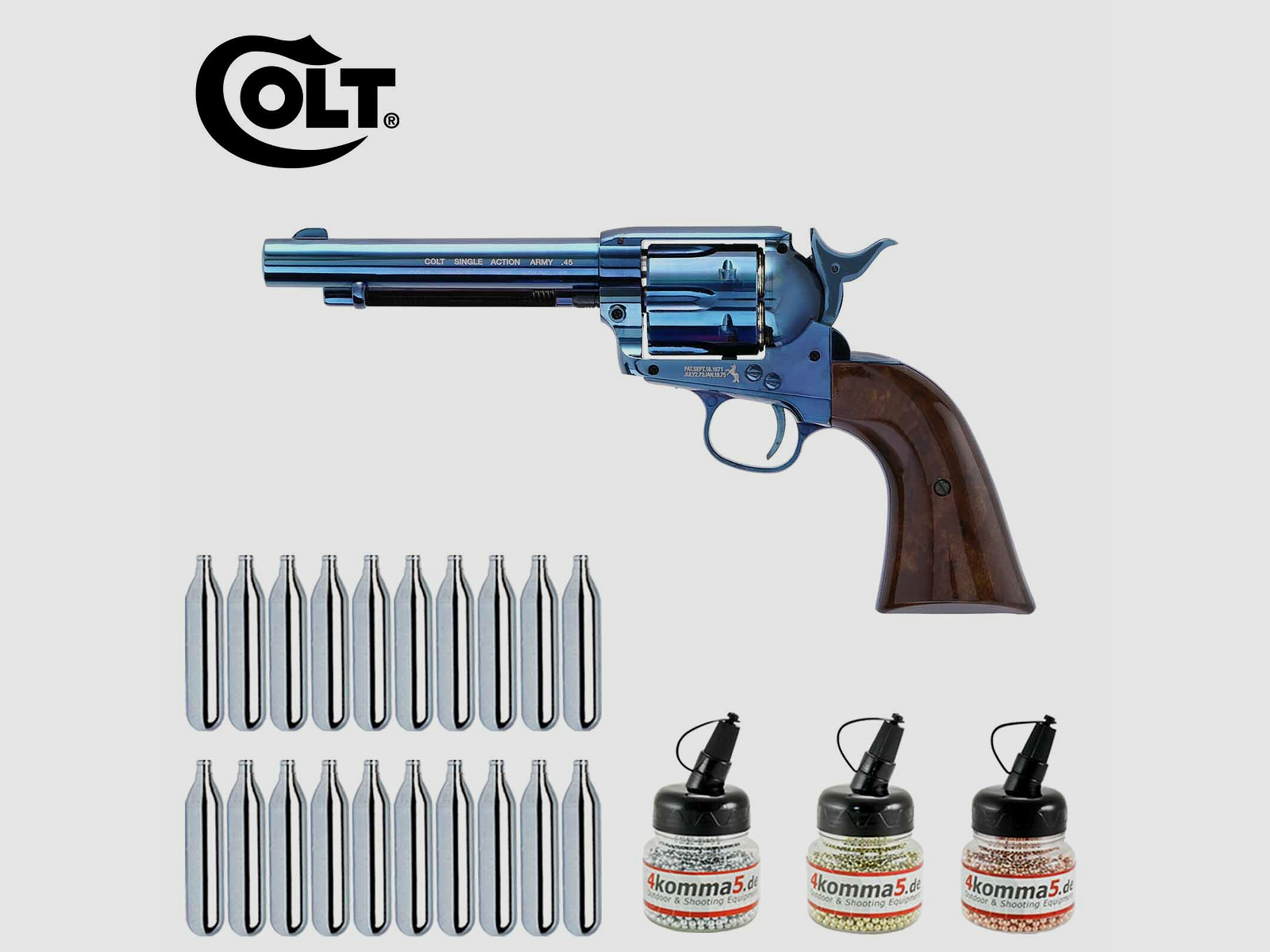 Superset Colt Single Action Army® 45 blue Co2-Revolver Kaliber 4,5 mm BB (P18)