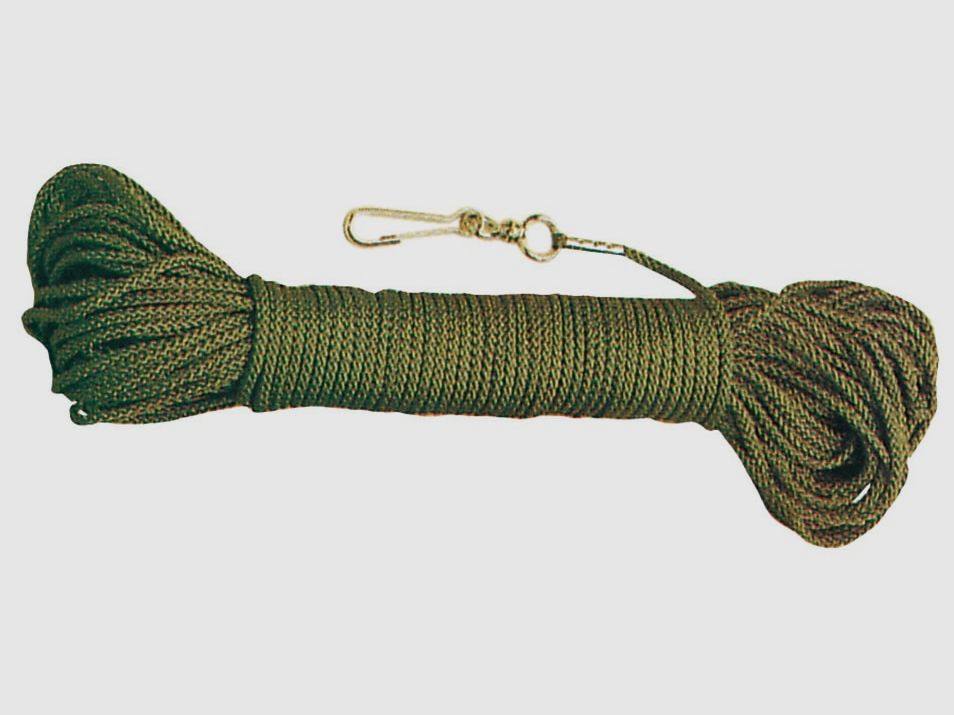 AKAH Feldleine , aus Perlon , ohne Handschlaufe, Olivgrün, 20m