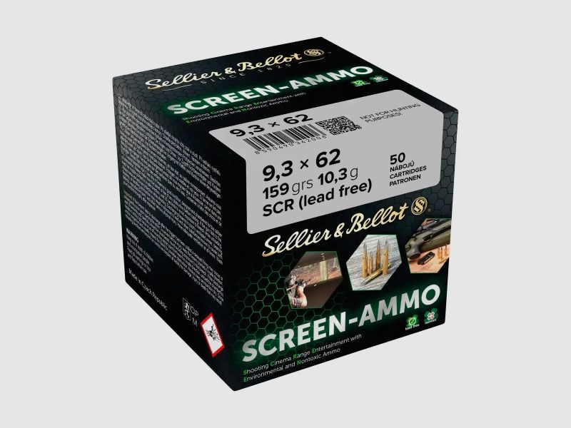 Sellier & Bellot 9,3x62 10,3g/159GR SCR (Screen-Ammo) 50 cartucce