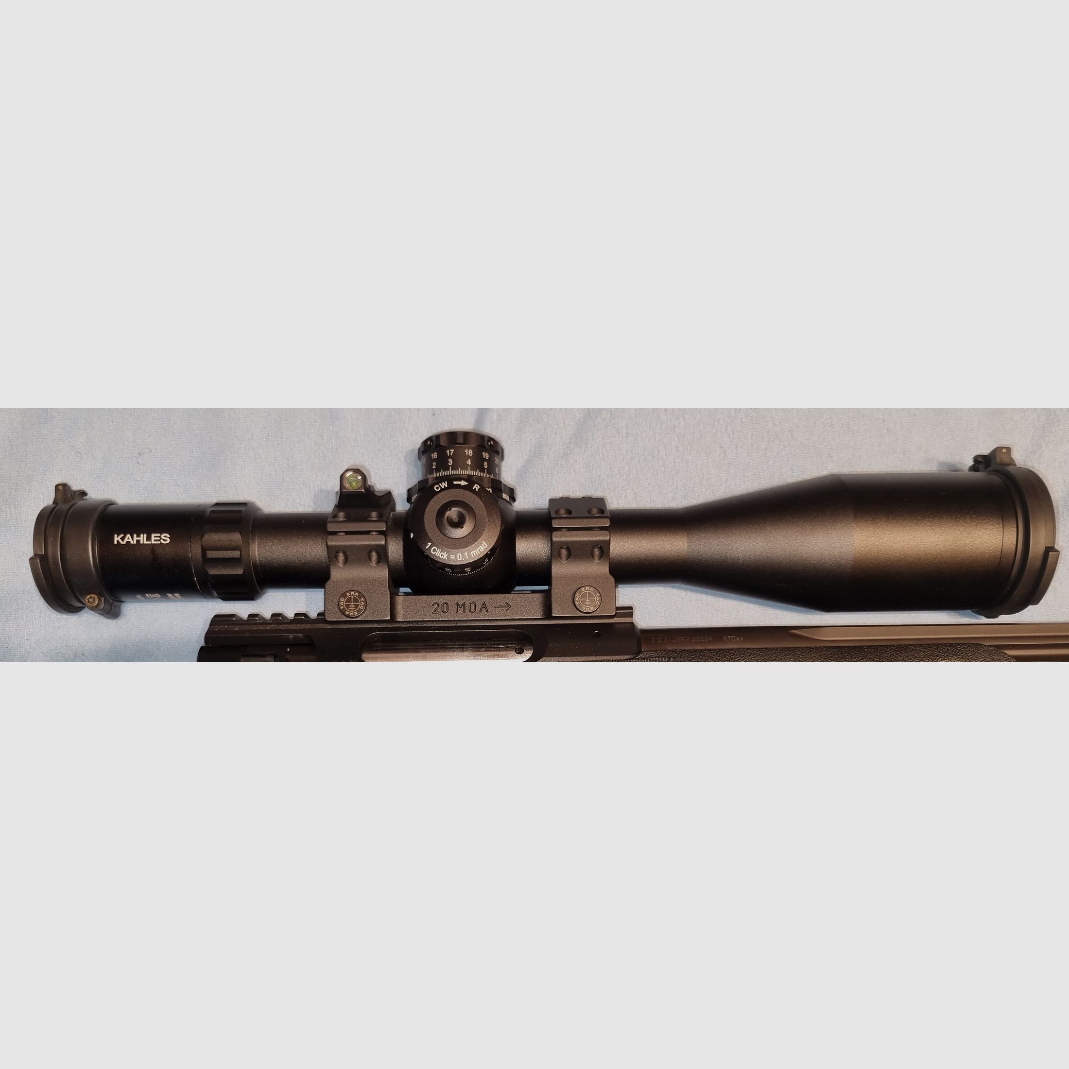 Kahles K624i 6-24x56 Zielfernrohr mit ERA-TAC Brückenmontage mit QD-Montage