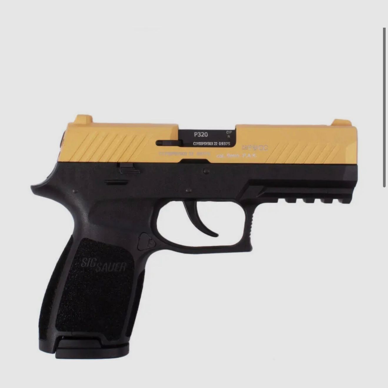 SIG SAUER P320 GOLD SCHRECKSCHUSSPISTOLE IM KALIBER 9 MM P.A.K.