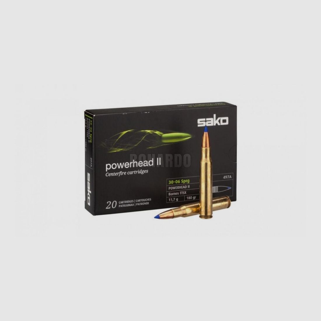 SAKO MUNIZ. CAL.30-06 POWERHEAD II BARNES TTSX 180 GRS 497A, Bild 2 von 2