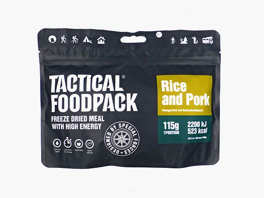 TACTICAL FOODPACK, Riso e Maiale, da 9,25 pz
