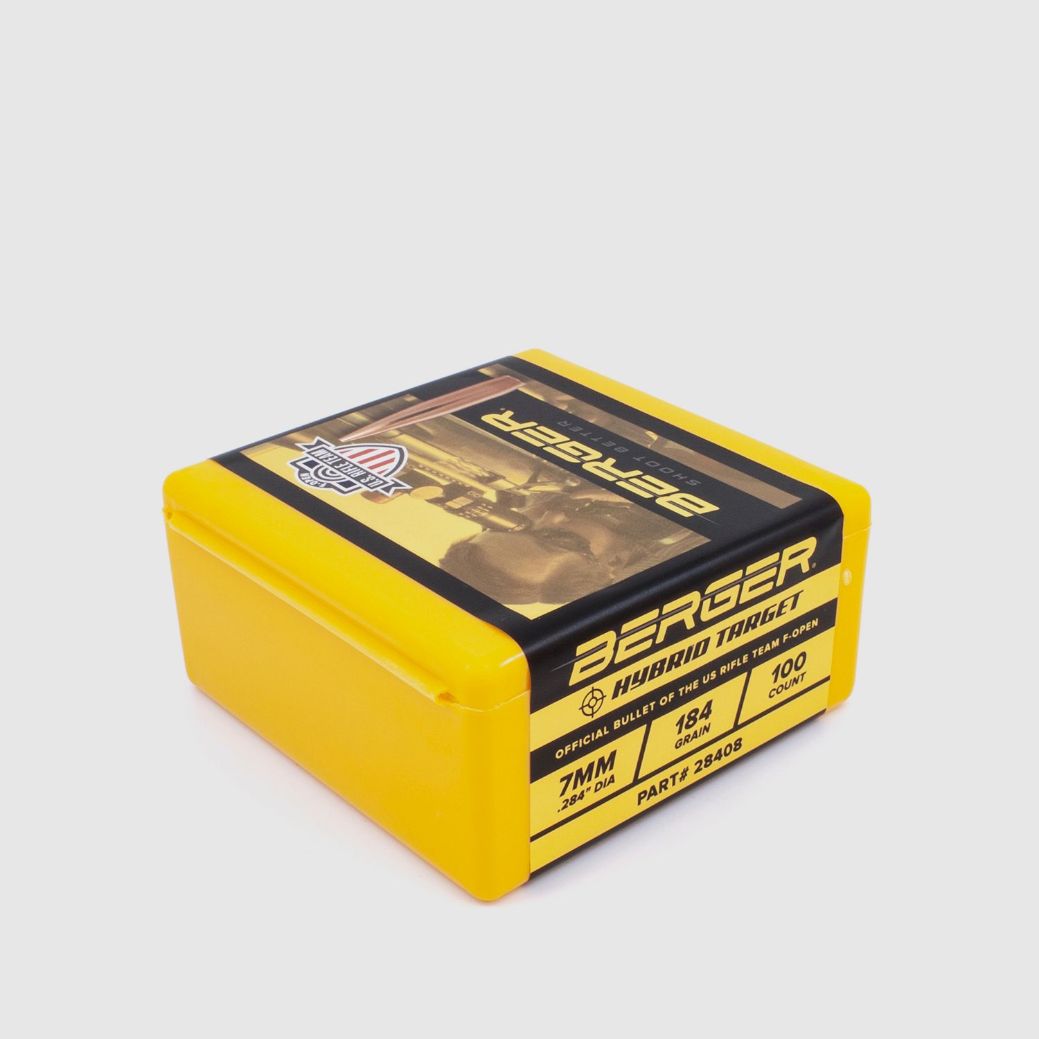 Berger Geschoss 7mm/.284 F-Open Hybrid Target 184GR 100 Stück