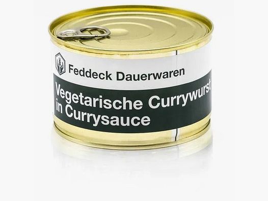 Feddeck Dauerwaren Fertiggericht Dose Vegetarische Currywurst mit Currysoße 400 g