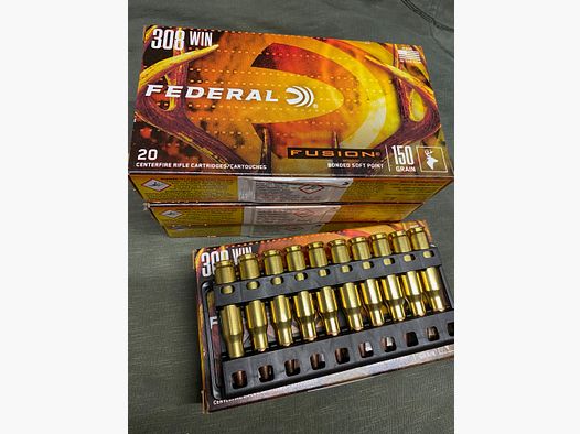 Federal Fusion 308 150gr Munition 70 Schuss Losgleich