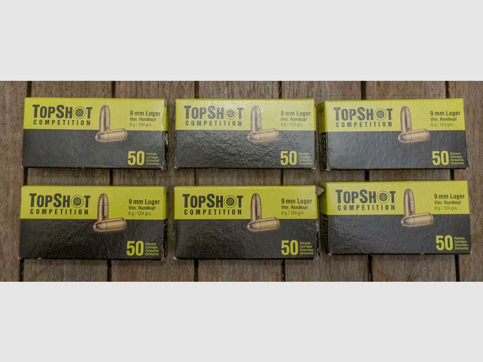 TopShot competition 9mm Luger ammunition VLM round nose