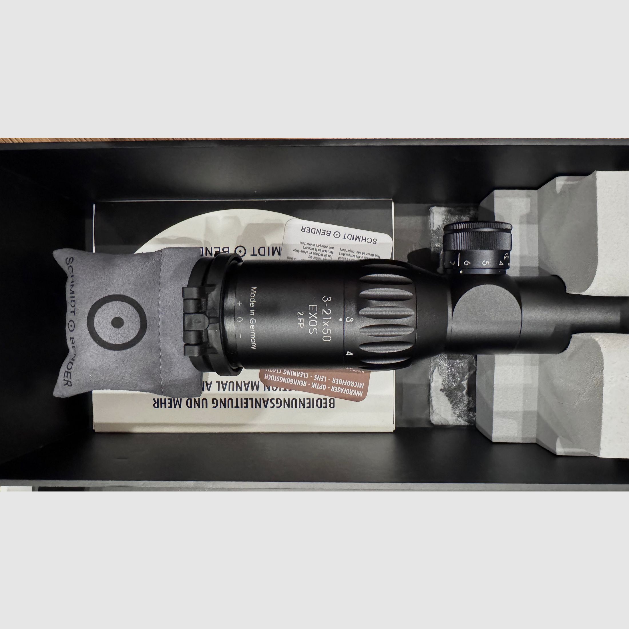 Schmidt & Bender EXOS 3-21 x 50 Neuwertig mit Zubehör OVP usw.