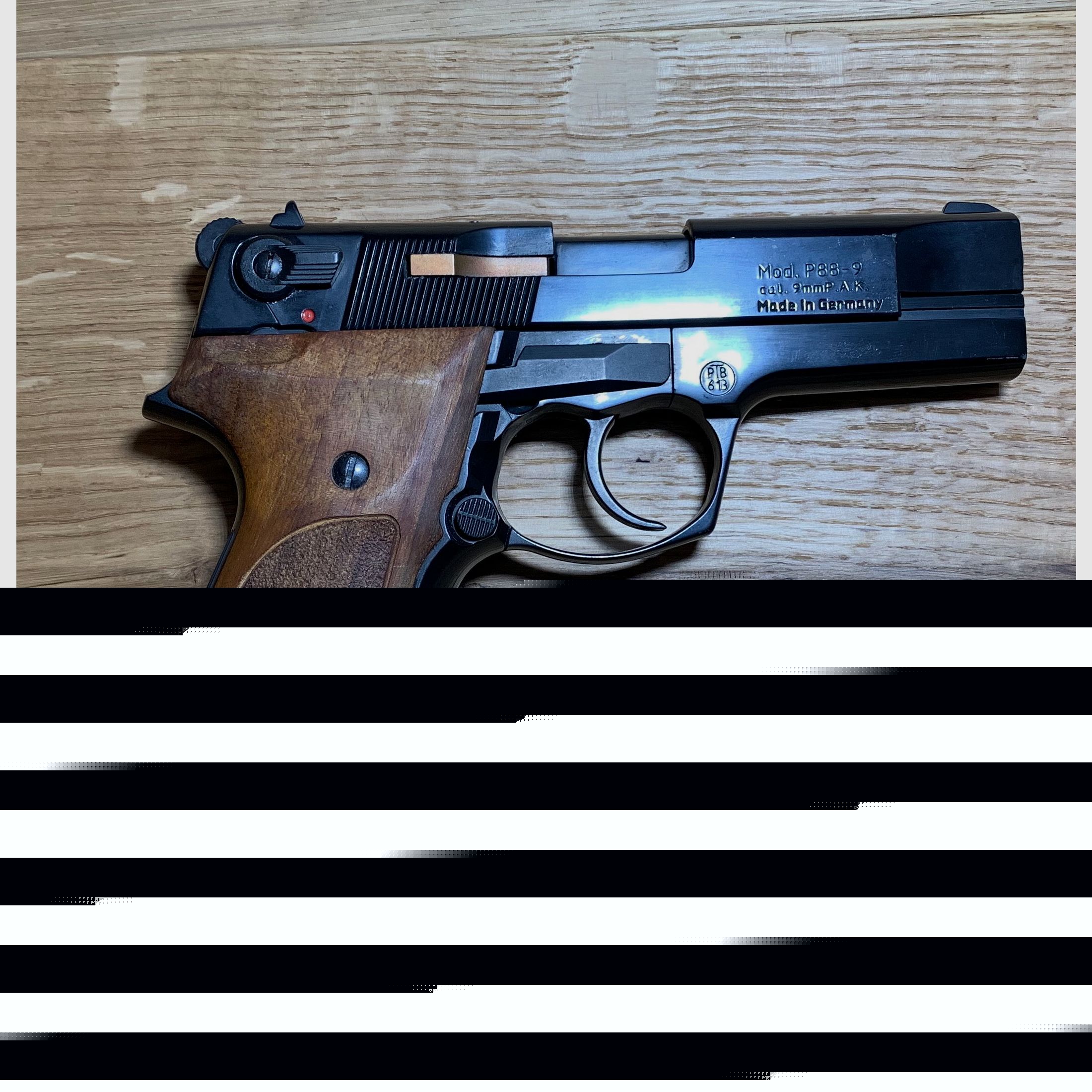 Walther P88 Compakt Signalpistole 9mm P.A.K. mit Holzgriffschalen von Umarex