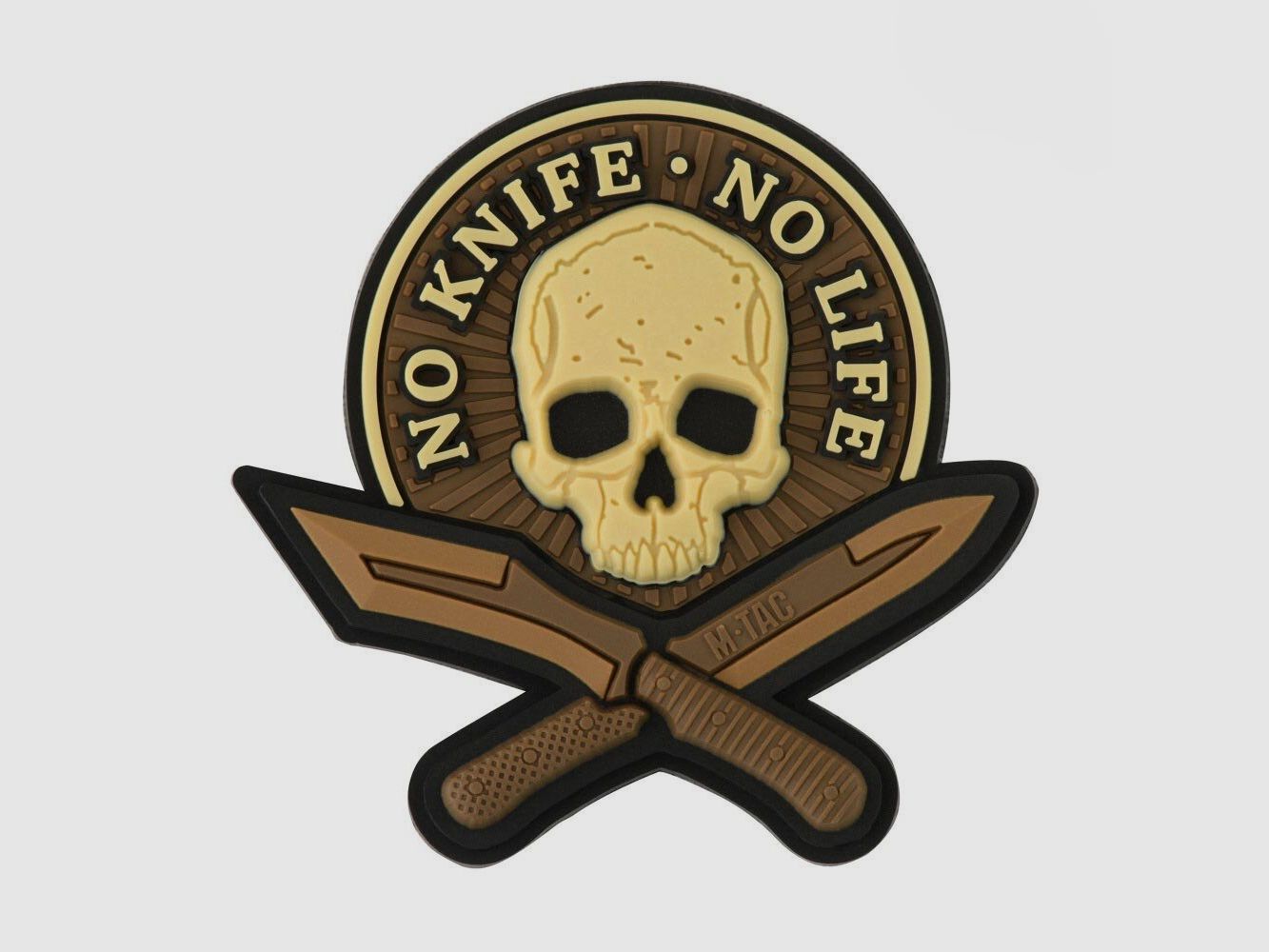 M-Tac Patch 3D PVC Pas de couteau, pas de vie Coyote