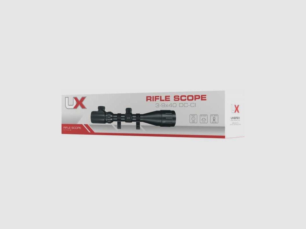 Umarex UX RS 3-9x40 DC-FI Zielfernrohr inkl. Montageringen Ø25,4 mm