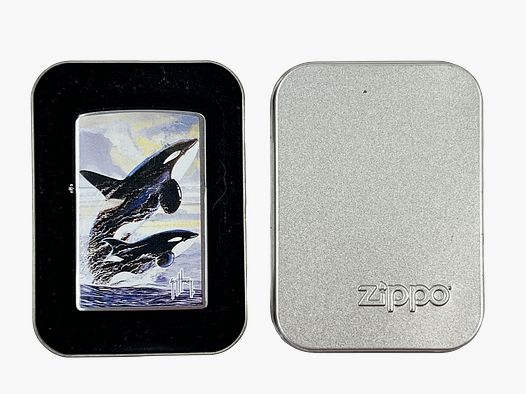 Zippo Feuerzeug Guy Harvey "Orcas"
