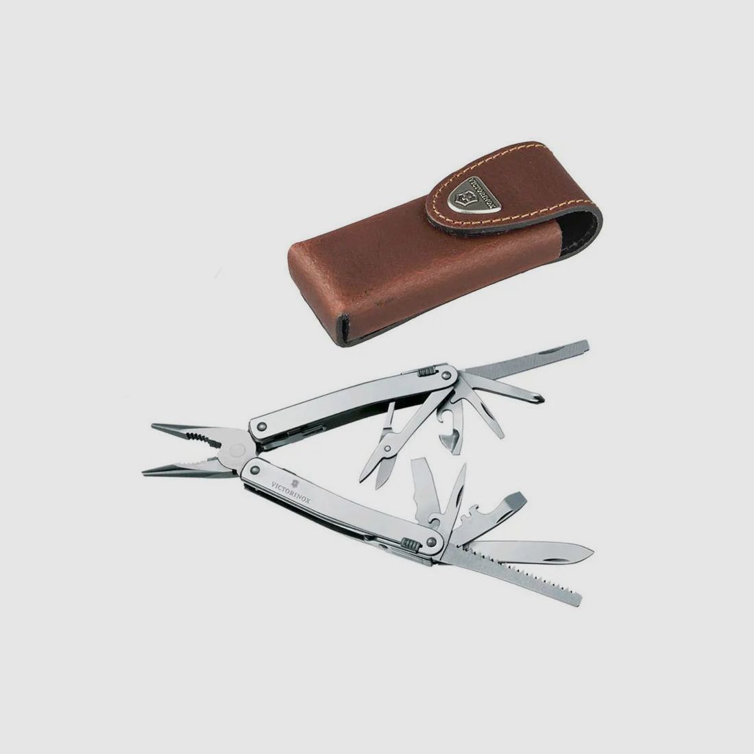 Multitool Victorinox Swiss Tool Spirit X, 3.0224.L, mit Leder Etui