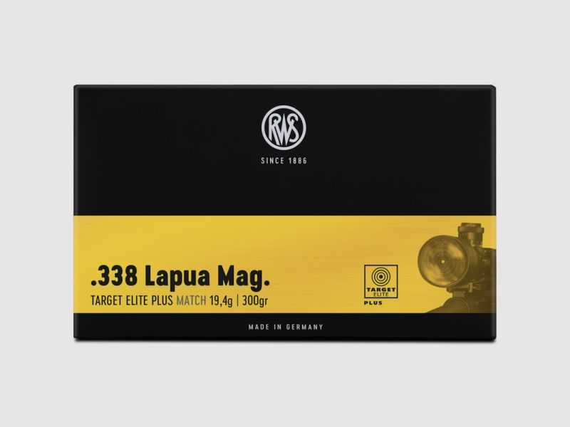 RWS TARGET ELITE PLUS - 338 LAPUA MAG. 300GRS. HPBT - 20 PATRONES
