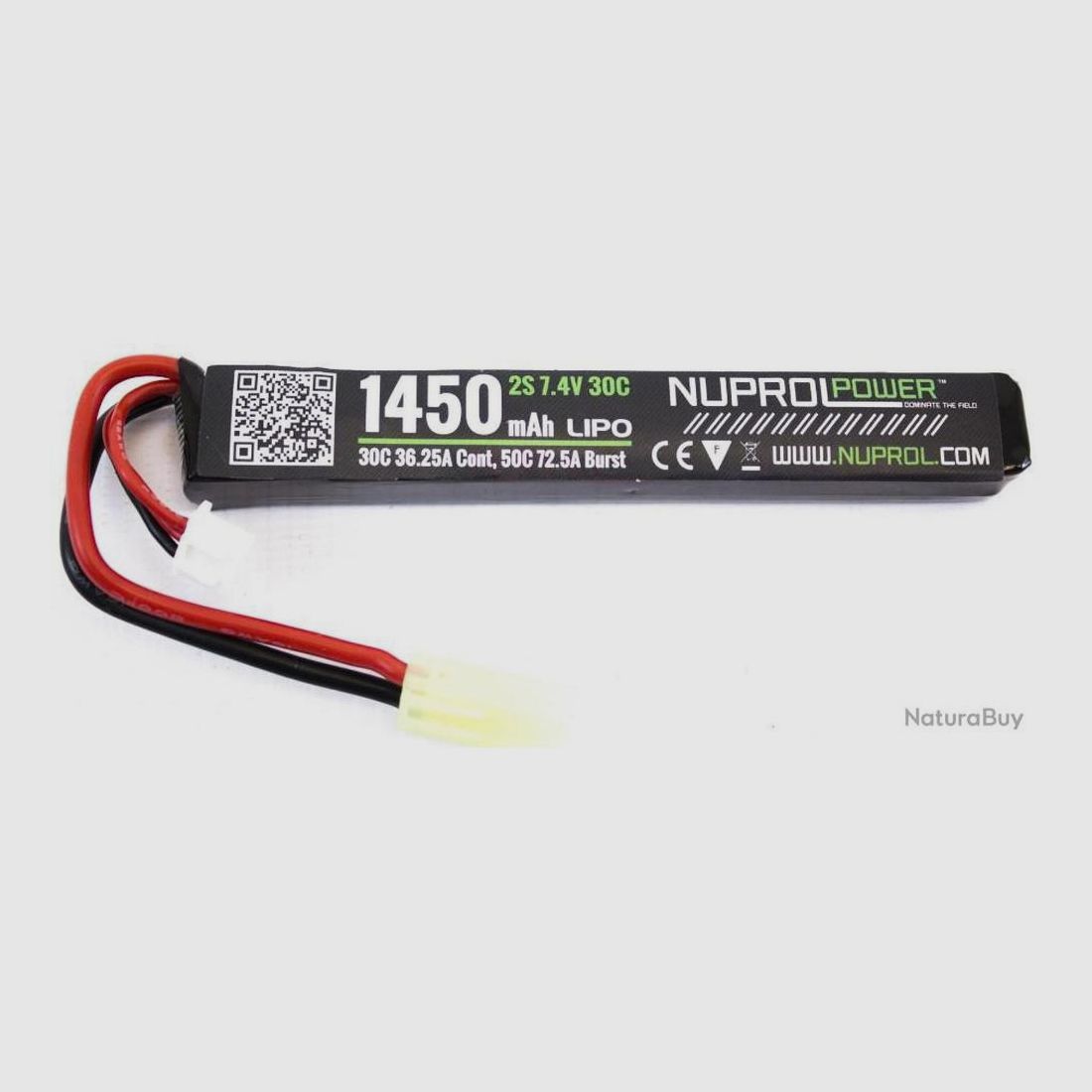 LiPo Stick Batterie Nuprol 7,4V 1450mAh 30C - Mini Tamiya Stecker - Zuverlässige Leistung und Autonomie, Bild 2 von 5
