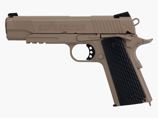 CO2 Pistole Swiss Arms P1911 Tan Blow Back Vollmetall Kaliber 4,5 mm BB (P18)