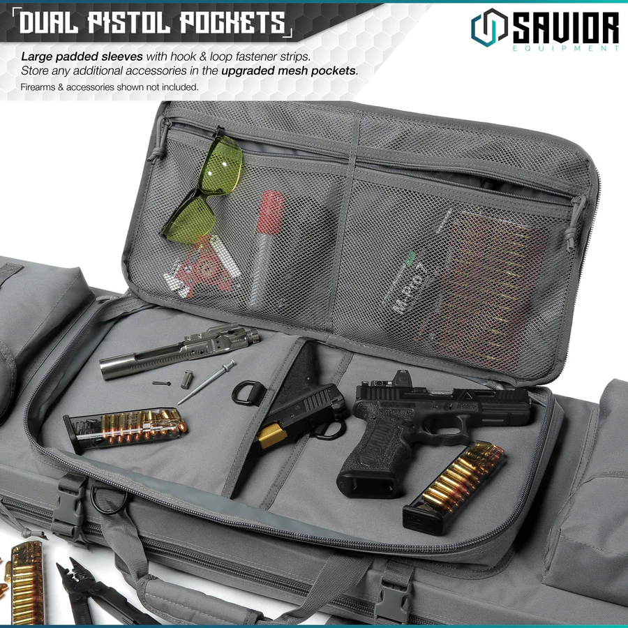 Savior Equipment – Futerał na dwa karabiny SAVIOR URBAN WARFARE RIFLE Szary 46", zdjęcie 2 z 8