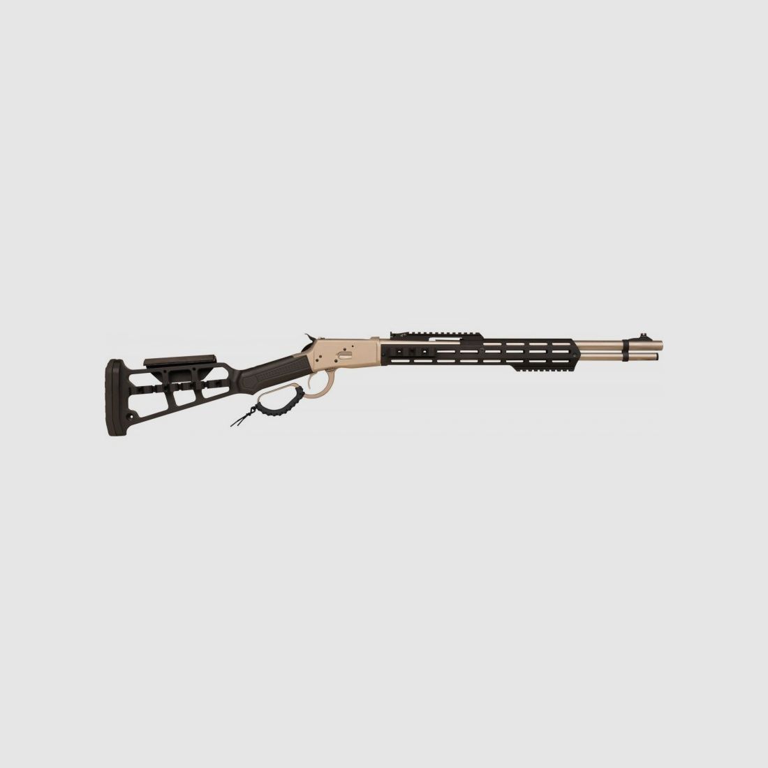 CARABINE A LEVIER SOUS GARDE HUGTEK NICKELE CAL 44 MAG 51 CM