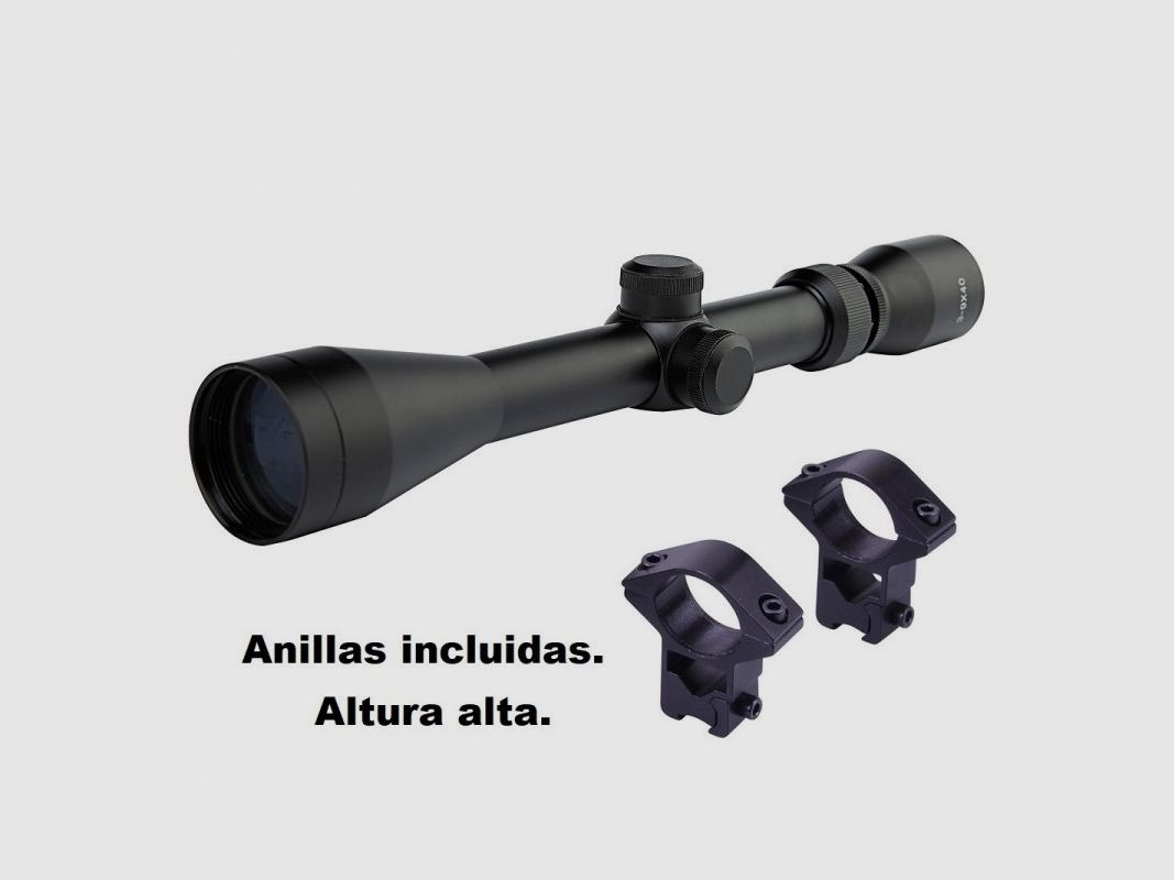 Visore Zasdar 3-9×40 Reticolo Mil-dot + Anello 11 mm
