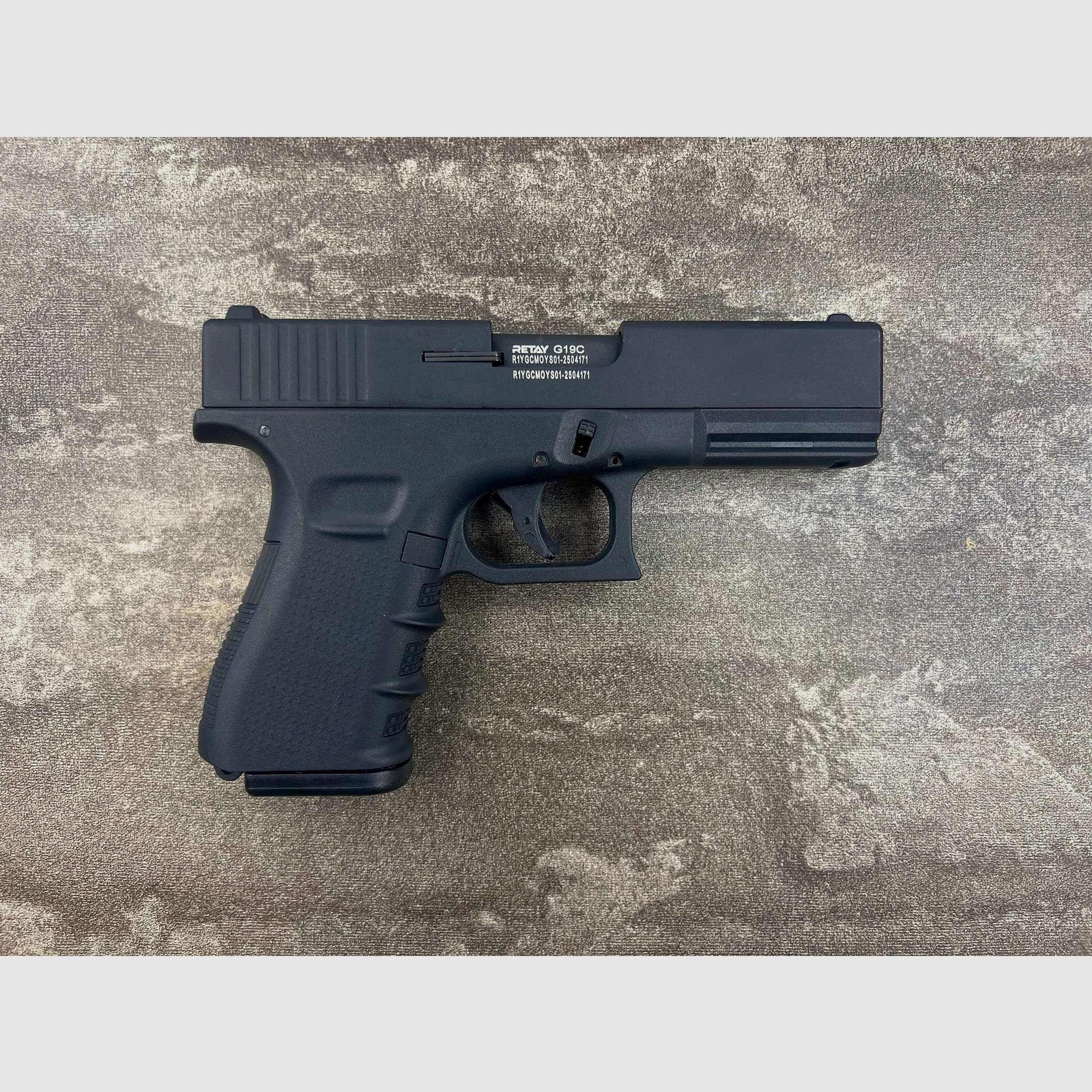 RETAY G19C Top Fire 9mm P.A.K. Schreckschusspistole Glock 19C Nachbau