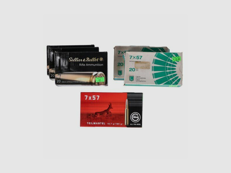 Ammunition 7 x 57 (120 rounds) S&B/Lapua/Geco