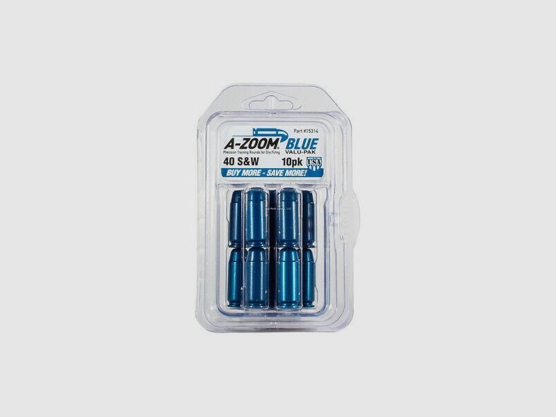 A-Zoom Pufferpatrone Aluminium eloxiert .40 S&W 10 Stück, Bild 1 von 7
