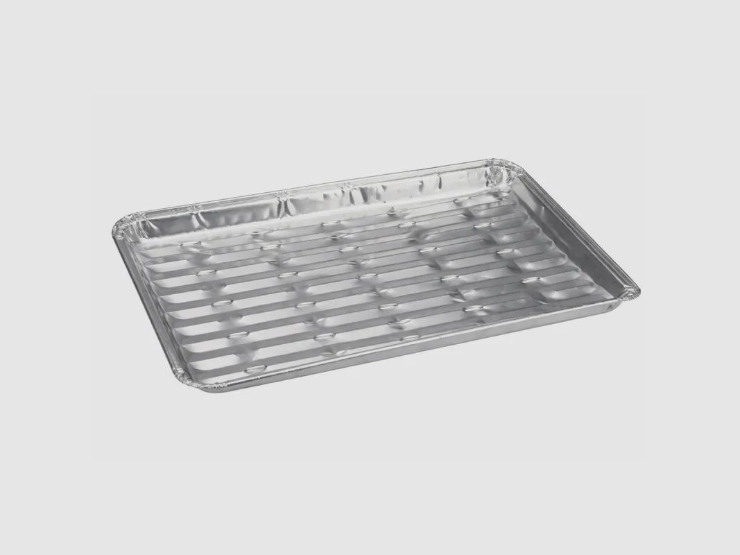 Set aus 4 Aluminiumtabletts für Grill - 24x16x1,5 cm, Bild 3 von 7