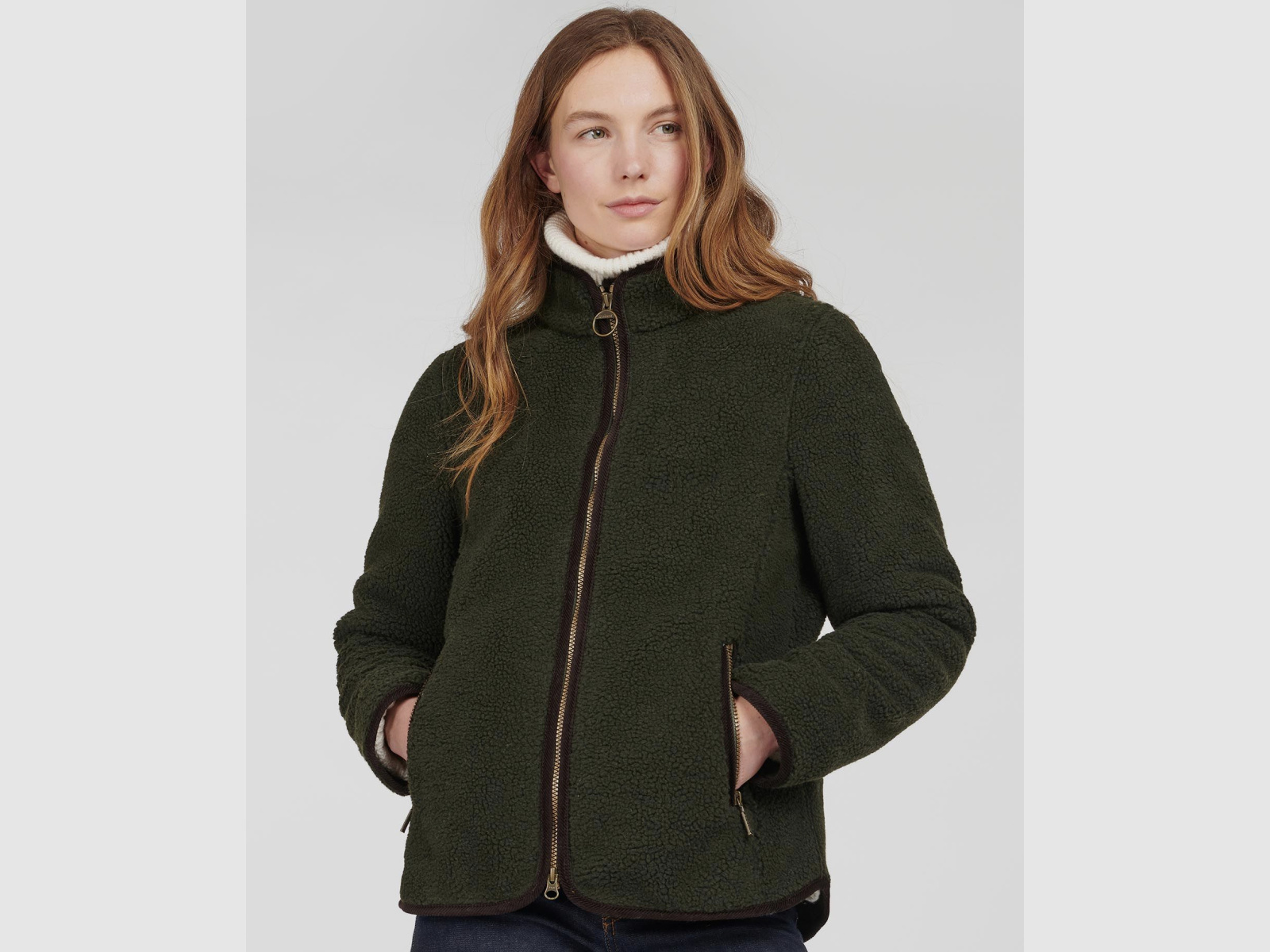 BARBOUR Laven Fleece Oliv