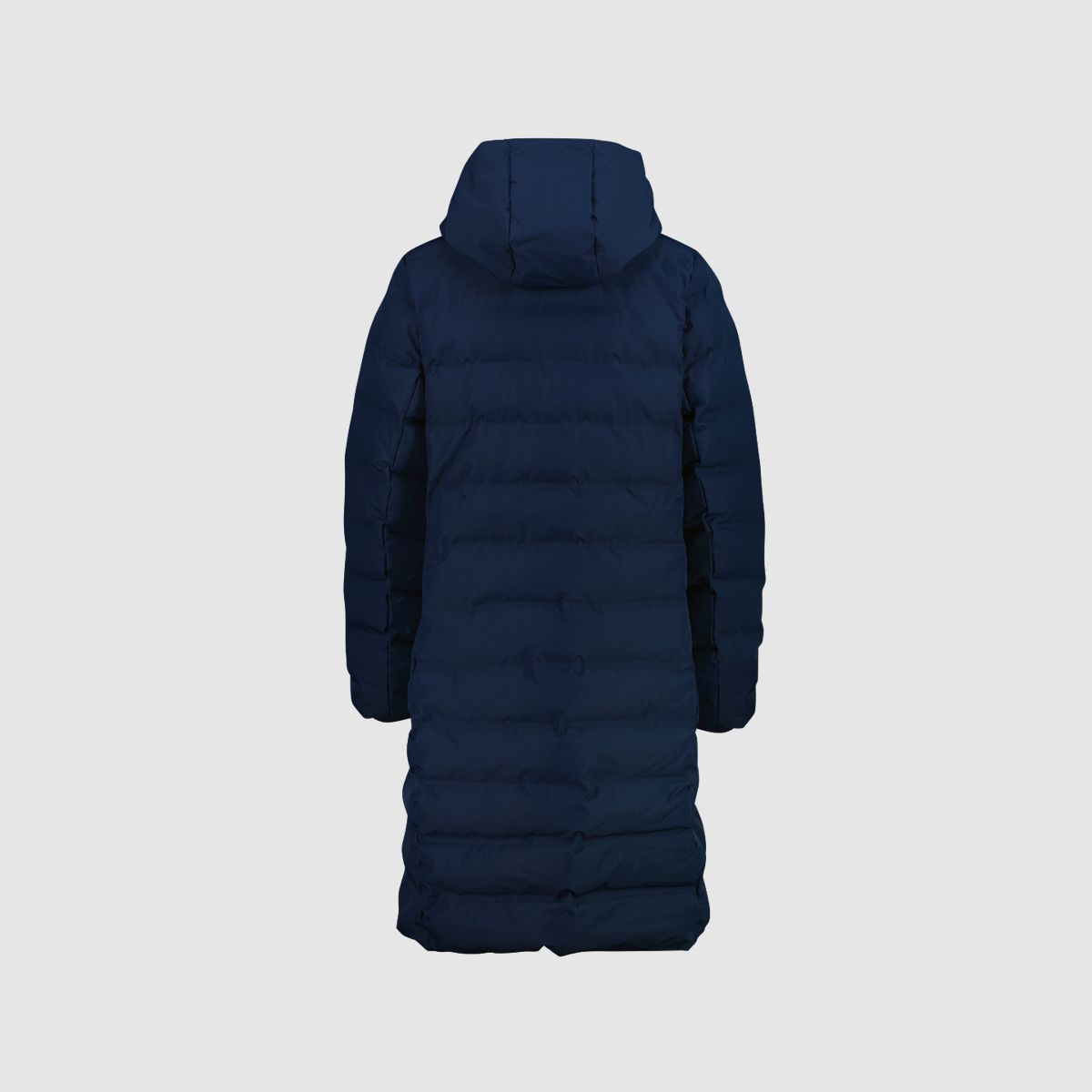 CMP Chaqueta Larga Acolchada para Mujeres con Capucha Azul Tinta