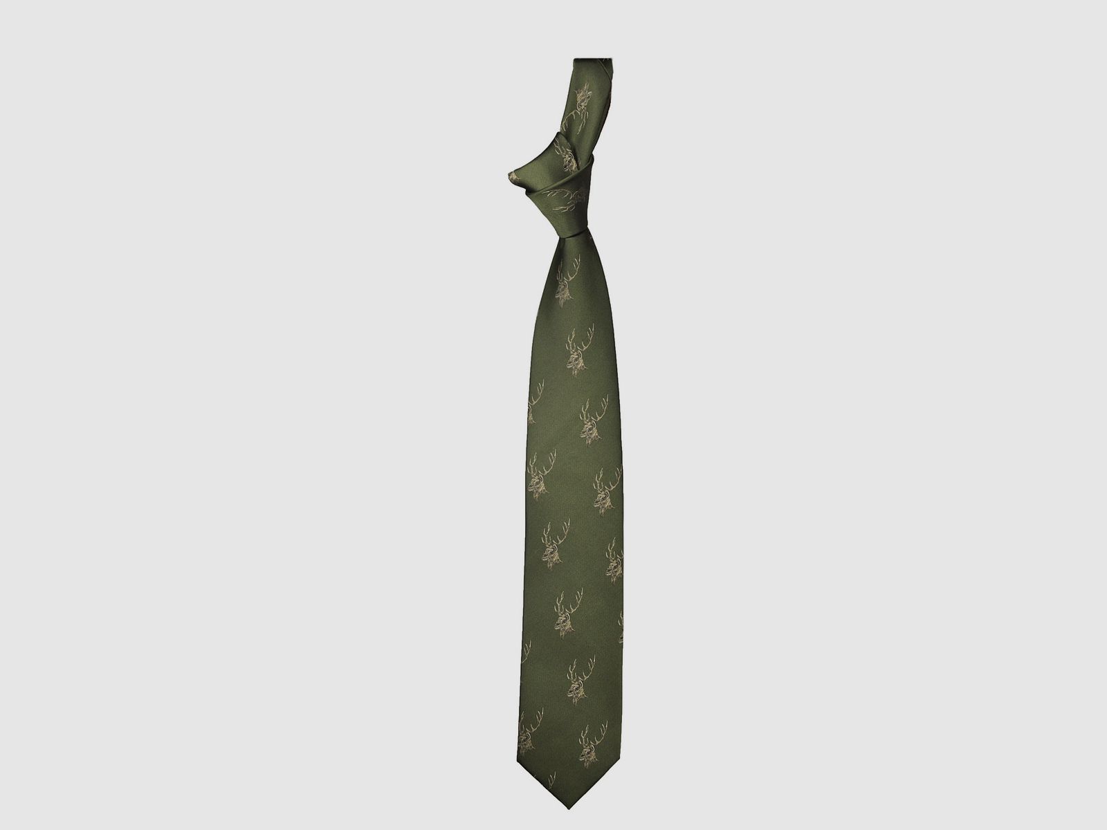 Tie with deer antler motif - solid color