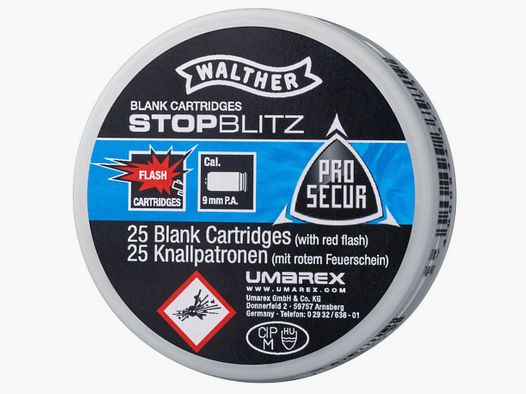 4.1488 Walther Stop Blitz 9 mm P.A.K. 25 Stk.