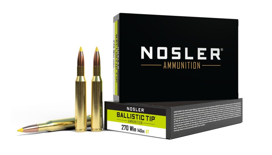Box mit 20 Patronen Kal. 270 Winchester Nosler Ballistic Tip 140 grs 40055, Bild 1 von 2