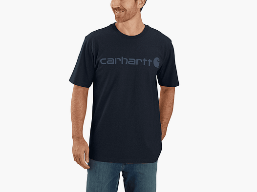 Carhartt Dearborn Relaxed Logo T-Shirt Men Navy/Dark Blue 2XL