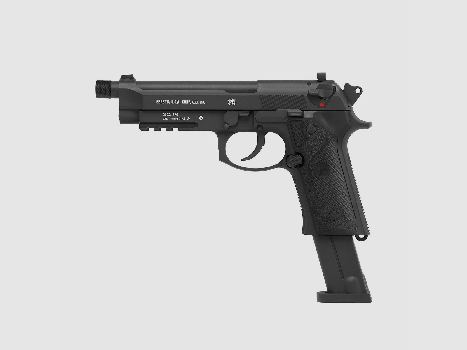 Luftpistolenset Beretta M9A3 FM Schwarz 4,5 mm Stahl BB Co2-Pistole Blow Back (P18)