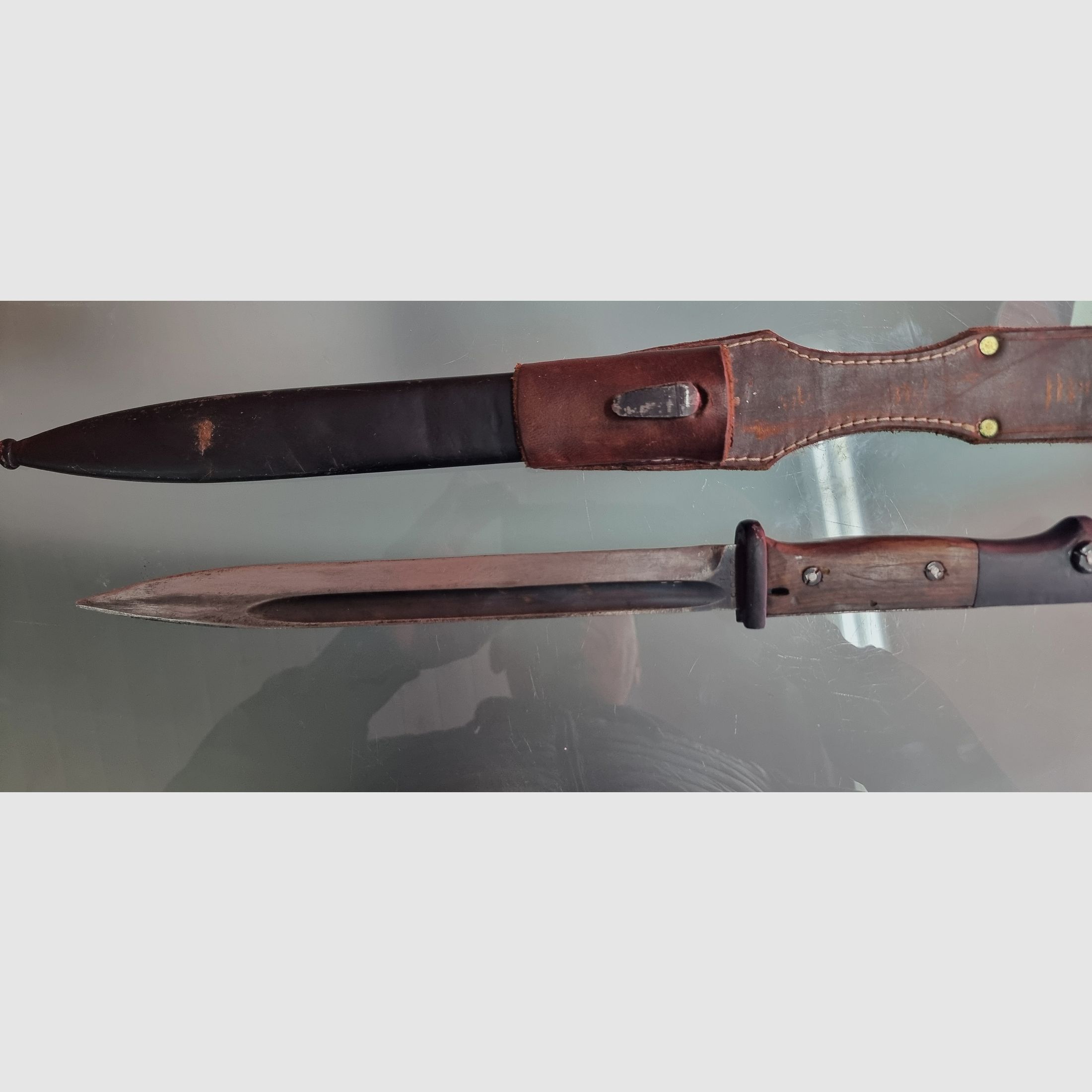 Wehrmacht/Heer-Seitengewehr/Bajonett zum 98 K, 2. Weltkrieg