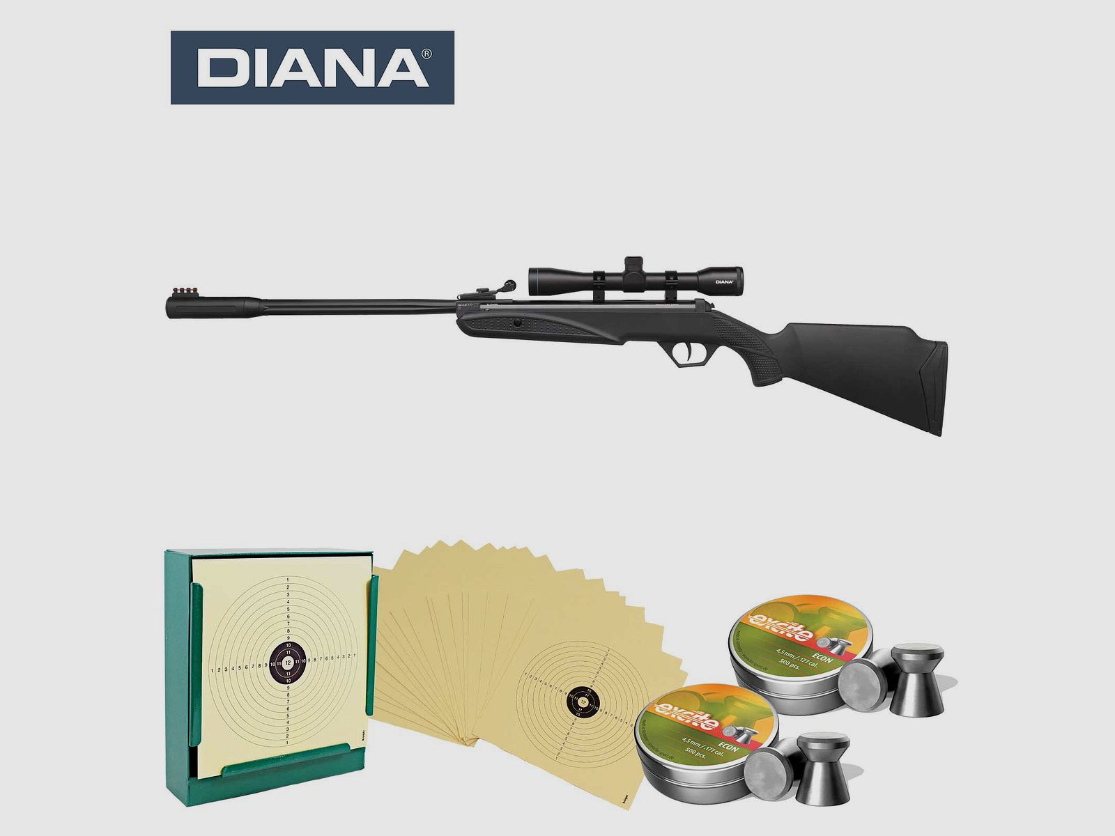 SET Diana Knicklauf Luftgewehr twenty-one FBB - Kaliber 4,5 mm Diabolo (P18) + Diana ZF 4x32