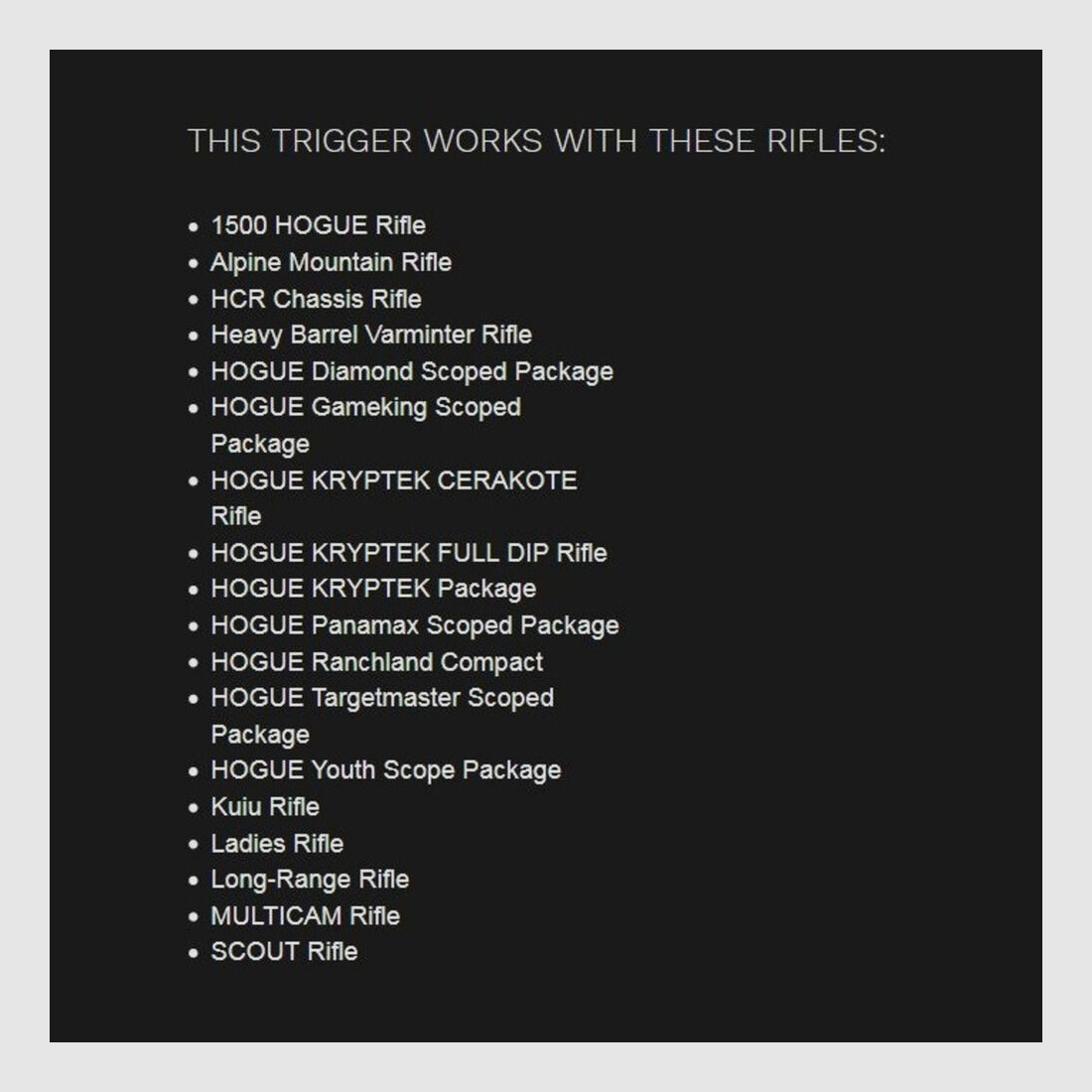 Détente Timney avec Sécurité 3lbs Howa/Weatherby