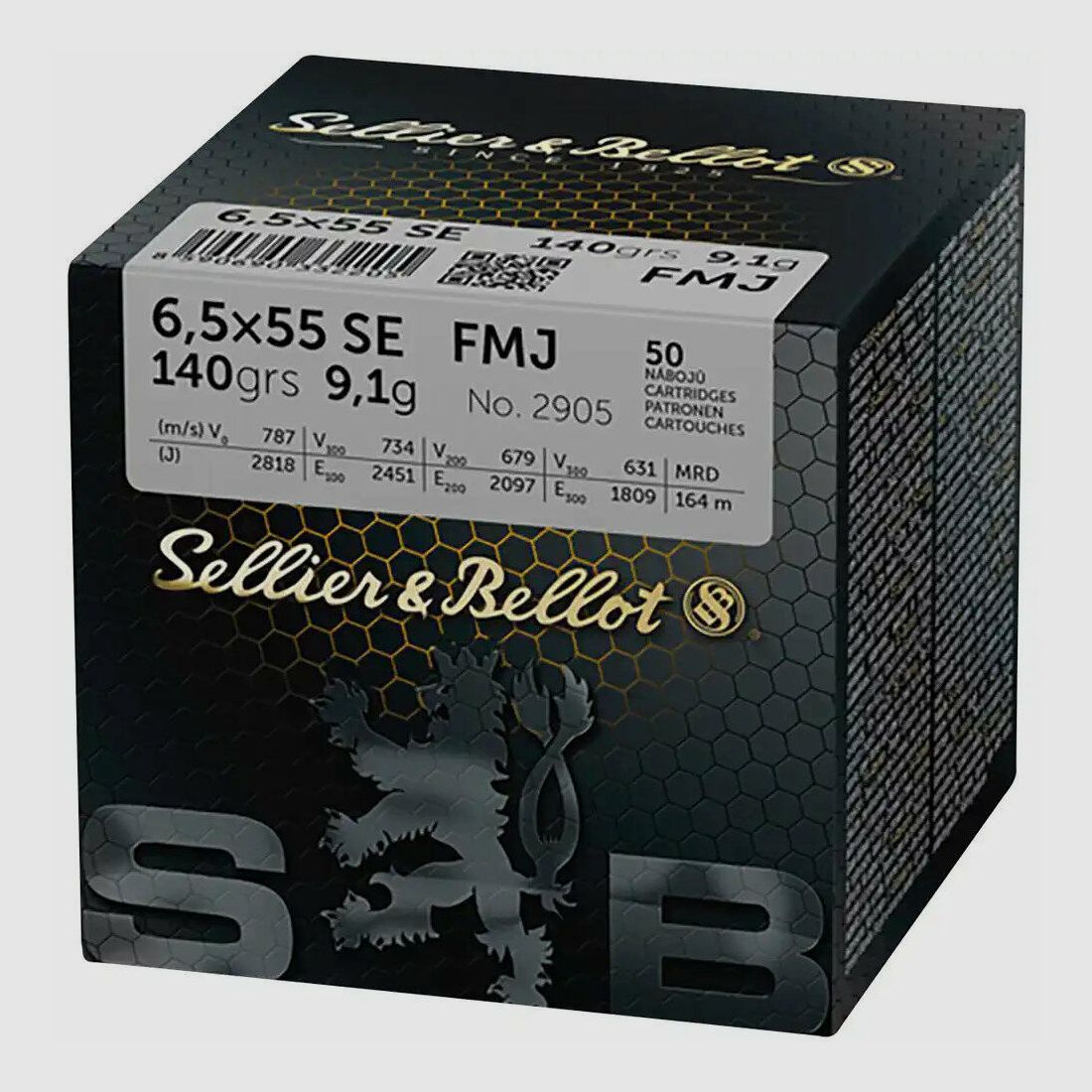 Sellier & Bellot 6,5x55 FMJ 140grs / 9,1g