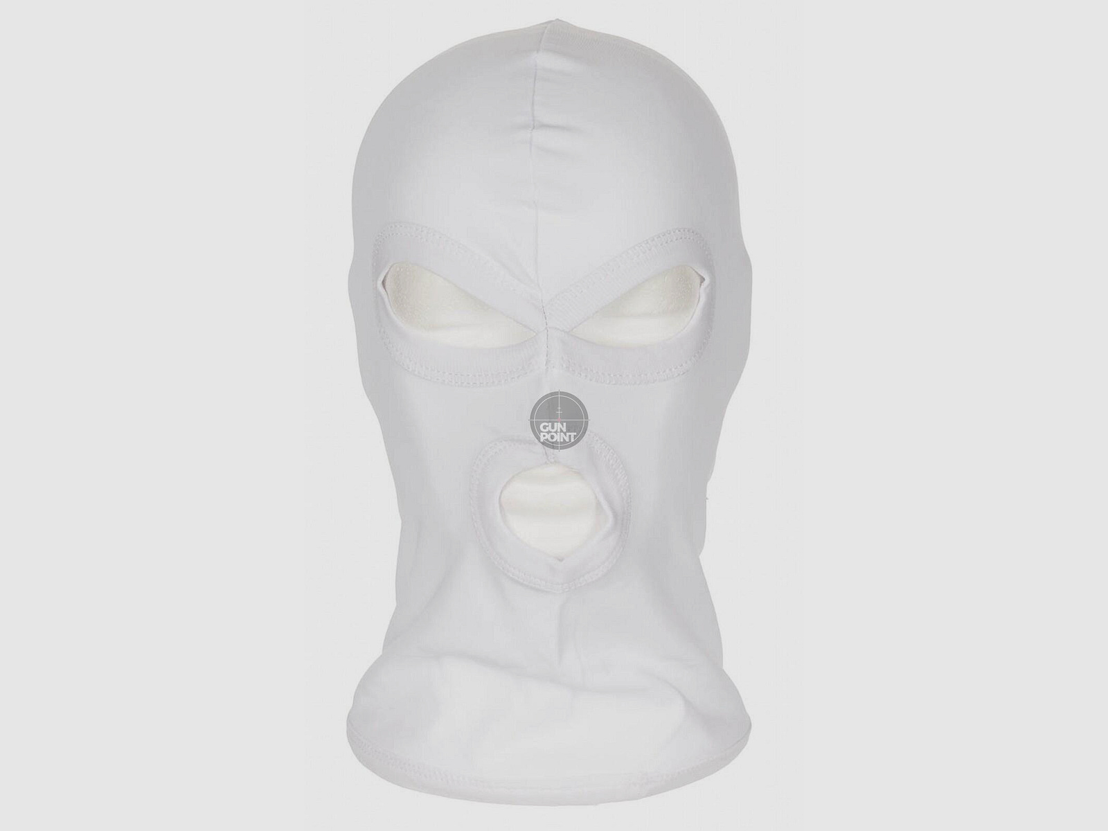Balaclava, 3-Loch, dünn,weiß, 100 % Baumwolle