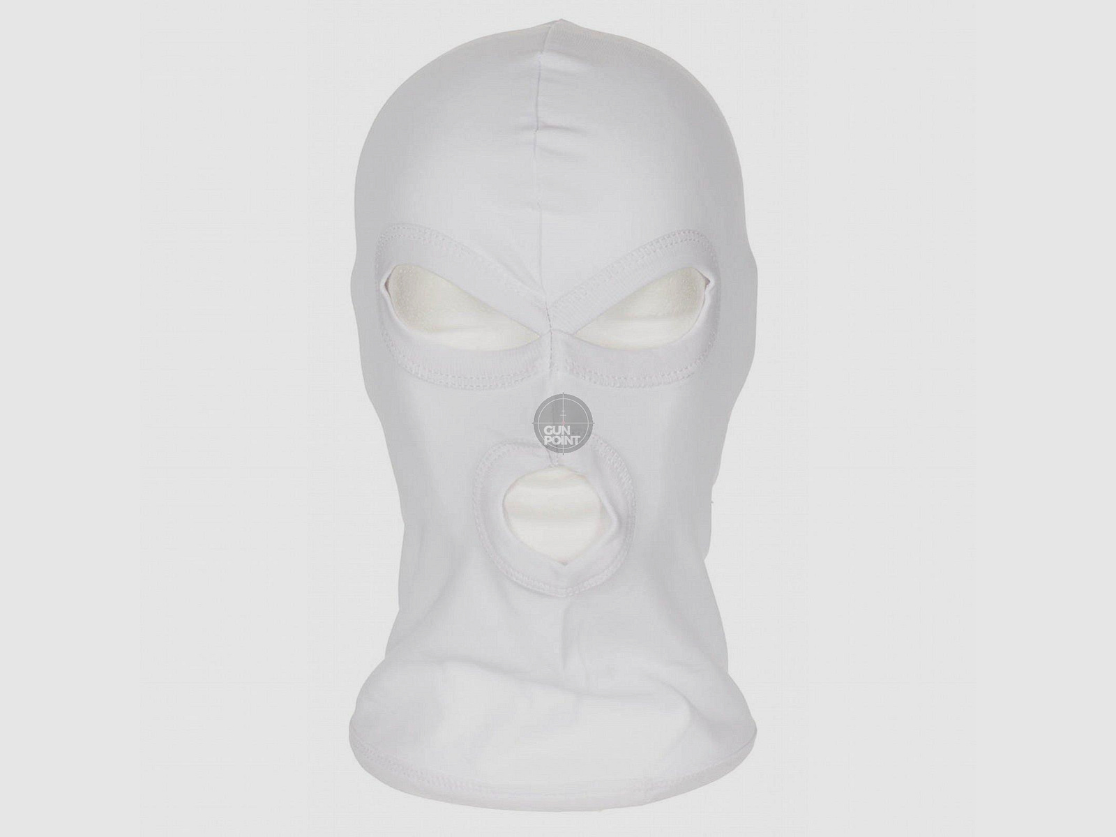 Balaclava, 3-Loch, dnn,wei, 100 % Baumwolle