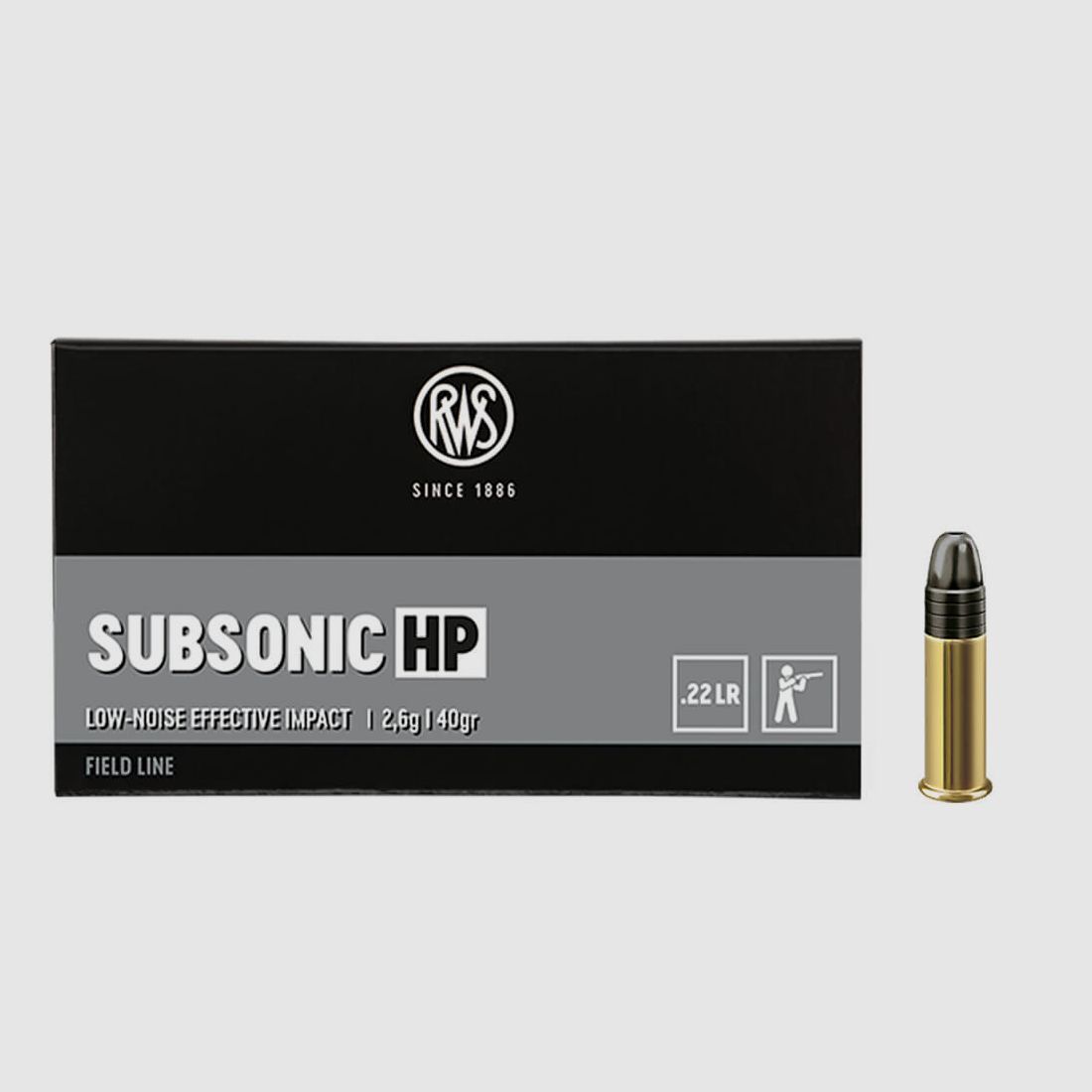 RWS Subsonic HP .22 LR 2,6 g / 40 gr