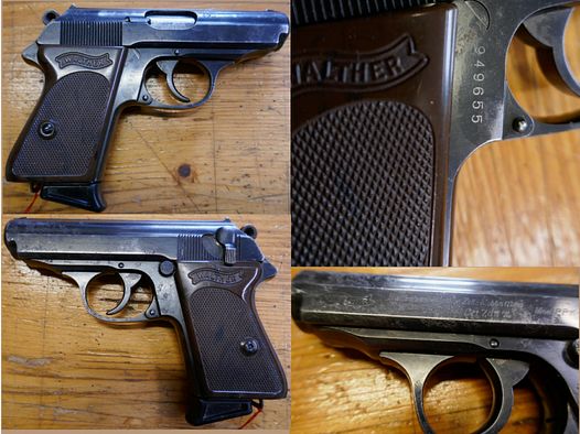 Orig. frühe Walther PPK Zella Mehlis 90° Sicherung 1936 nummerngleich 7,65 Browning .32ACP WH