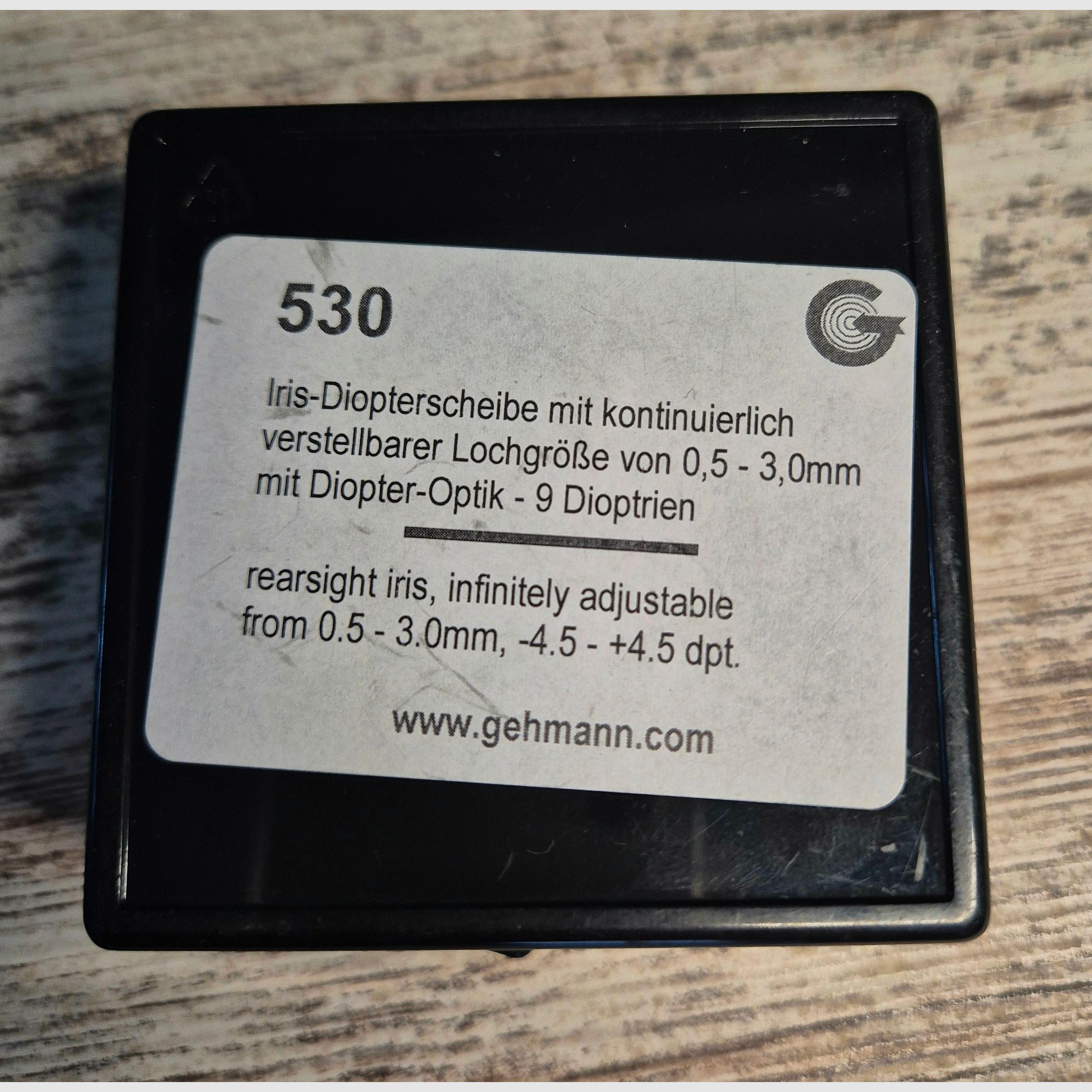 Gehmann iris diaphragm with optics