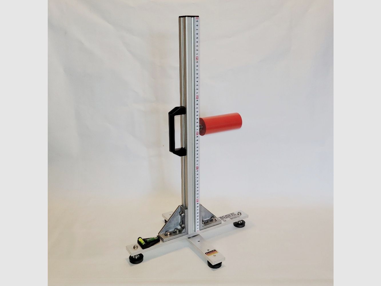 KGF Auflagestativ - Auflageständer Alu X-600-Pro mit Buchenholz-Auflage, klappbar, Waage, Griff und Maßband