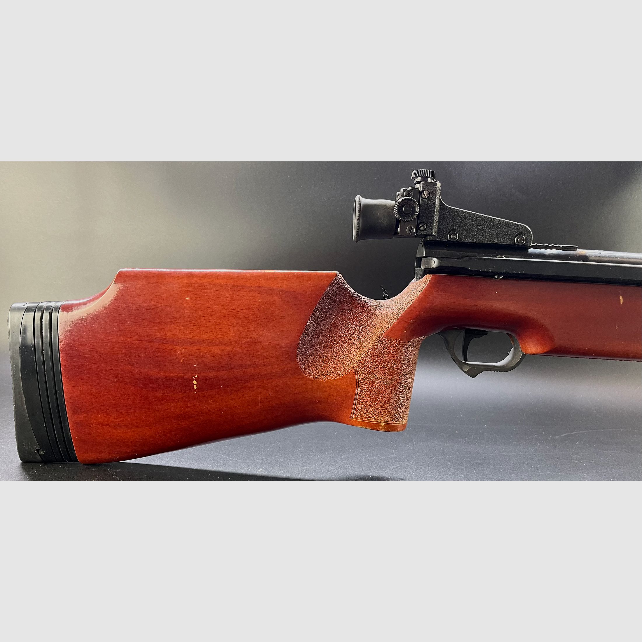 Haenel Mod. 312 Seitenspanner Luftgewehr 4,5mm Diabolo mit Diopter und neuer Dichtung und Kolbenfede