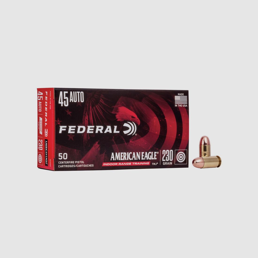 Federal American Eagle Indoor Range Training .45 ACP 230GR TMJ 50 cartouches