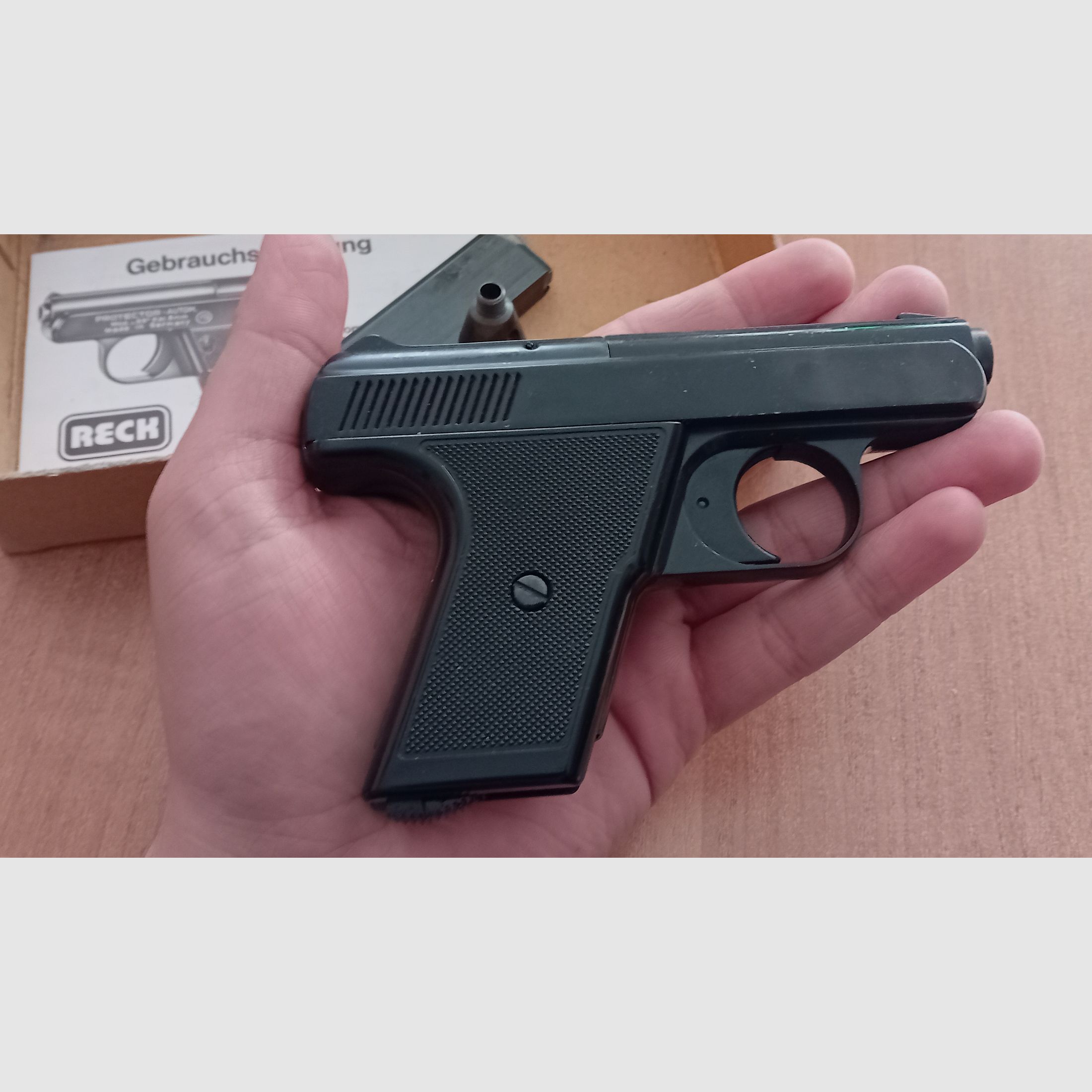 Ancien Reck Protector Autom. Mod. “G5” dans le premier PTB 12/ Cal. 8 mm Knall